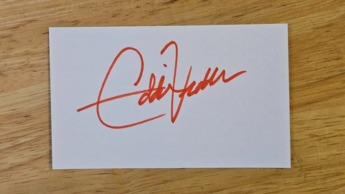 Eddie vedder signed 3x5 - vedder, index
